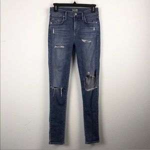 Agolde High Rise Distress Jeans